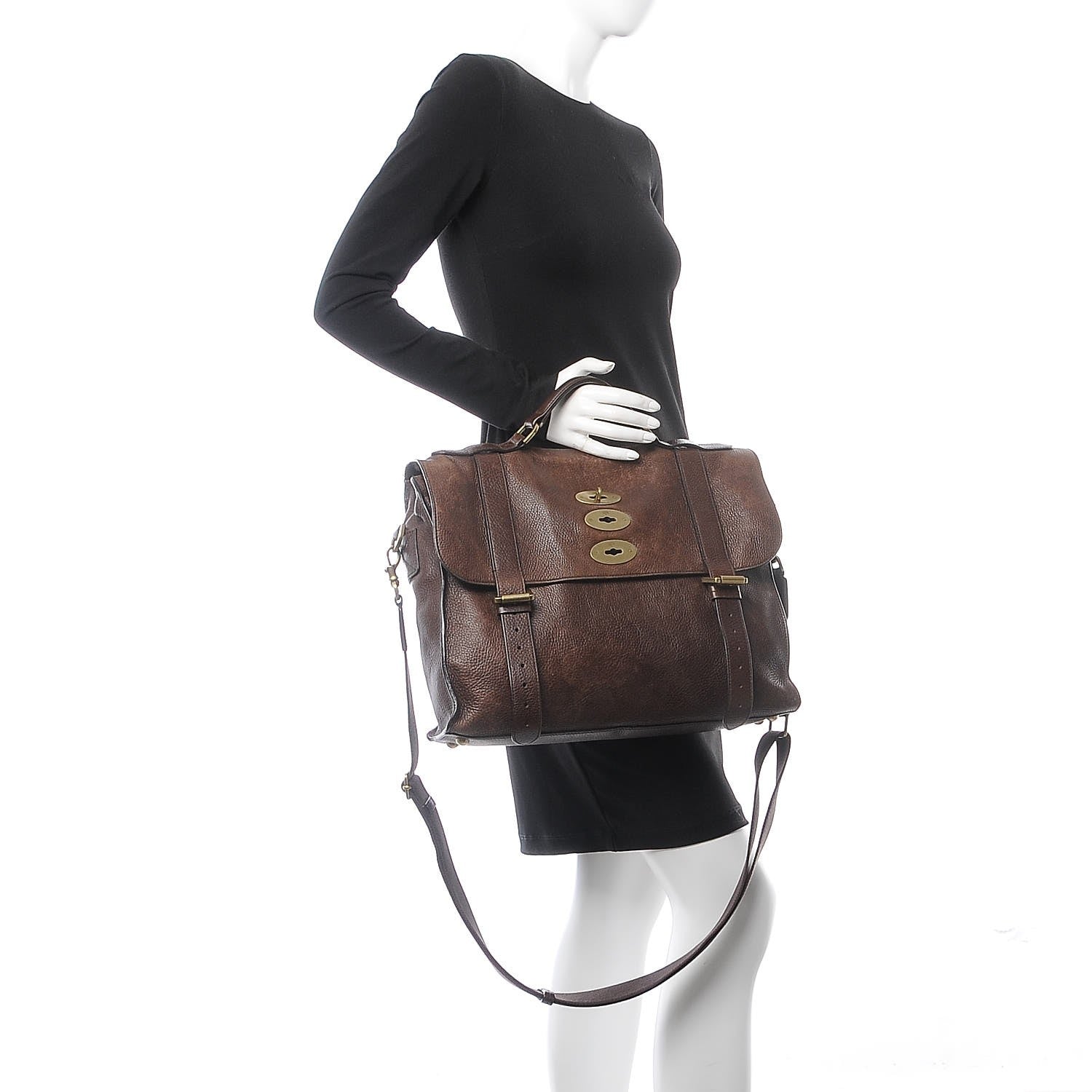 Mulberry Natural Calfskin Ted Convertible Messenger Bag Brown 2 of 8