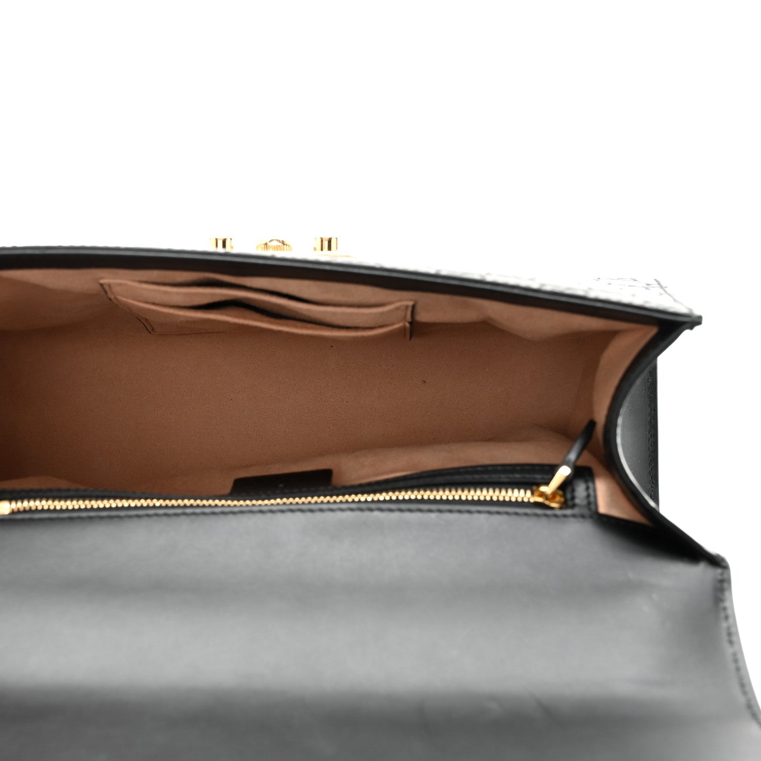 Gucci Guccissima Medium Padlock Shoulder Bag Black 5 of 10