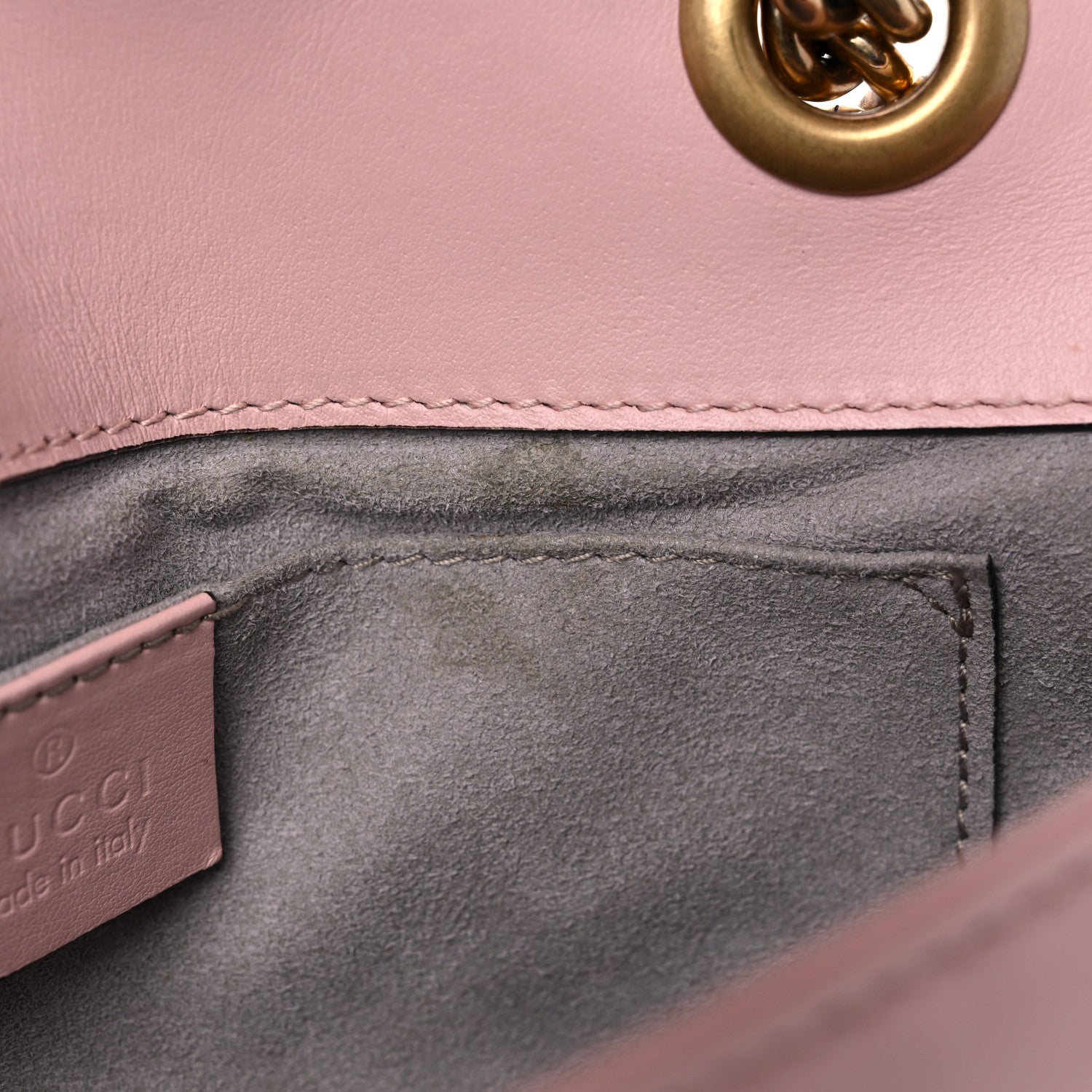 Gucci Calfskin Matelasse Mini GG Marmont Shoulder Bag Perfect Pink 10 of 19