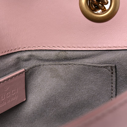 Gucci Calfskin Matelasse Mini GG Marmont Shoulder Bag Perfect Pink 10 of 19