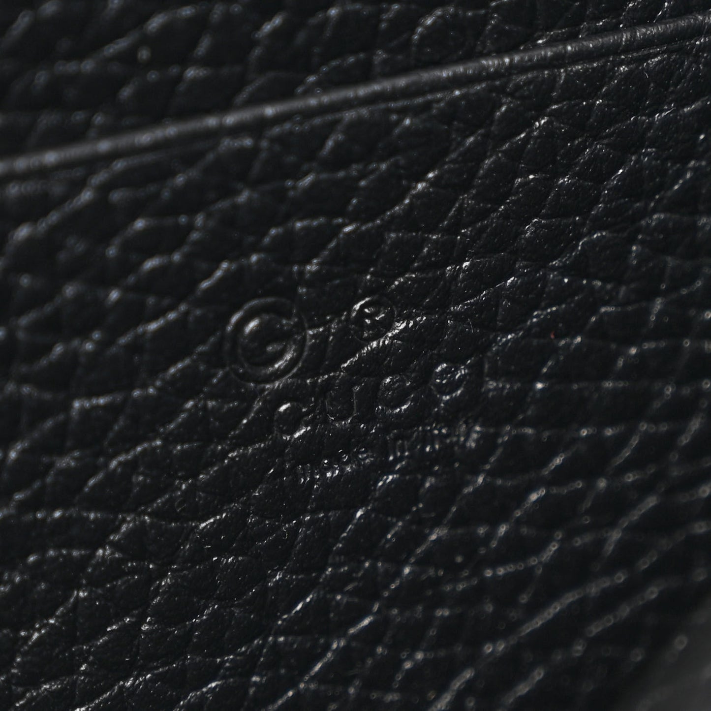 Calfskin GG Marmont Chain Wallet Black