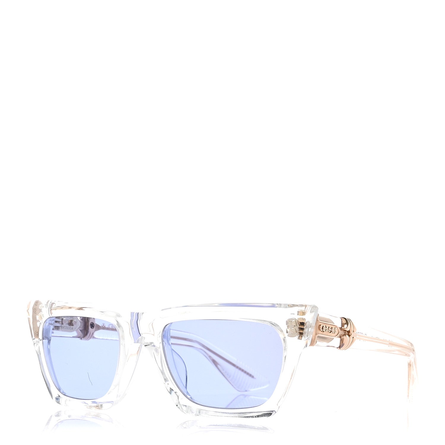 Chrome Hearts Metal Transparent Acetate Cliterally Sunglasses Clear Blue 1 of 7