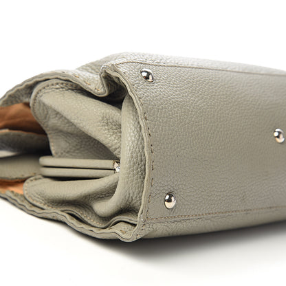 Fendi Calfskin Romano Selleria Tote Grey 9 of 13