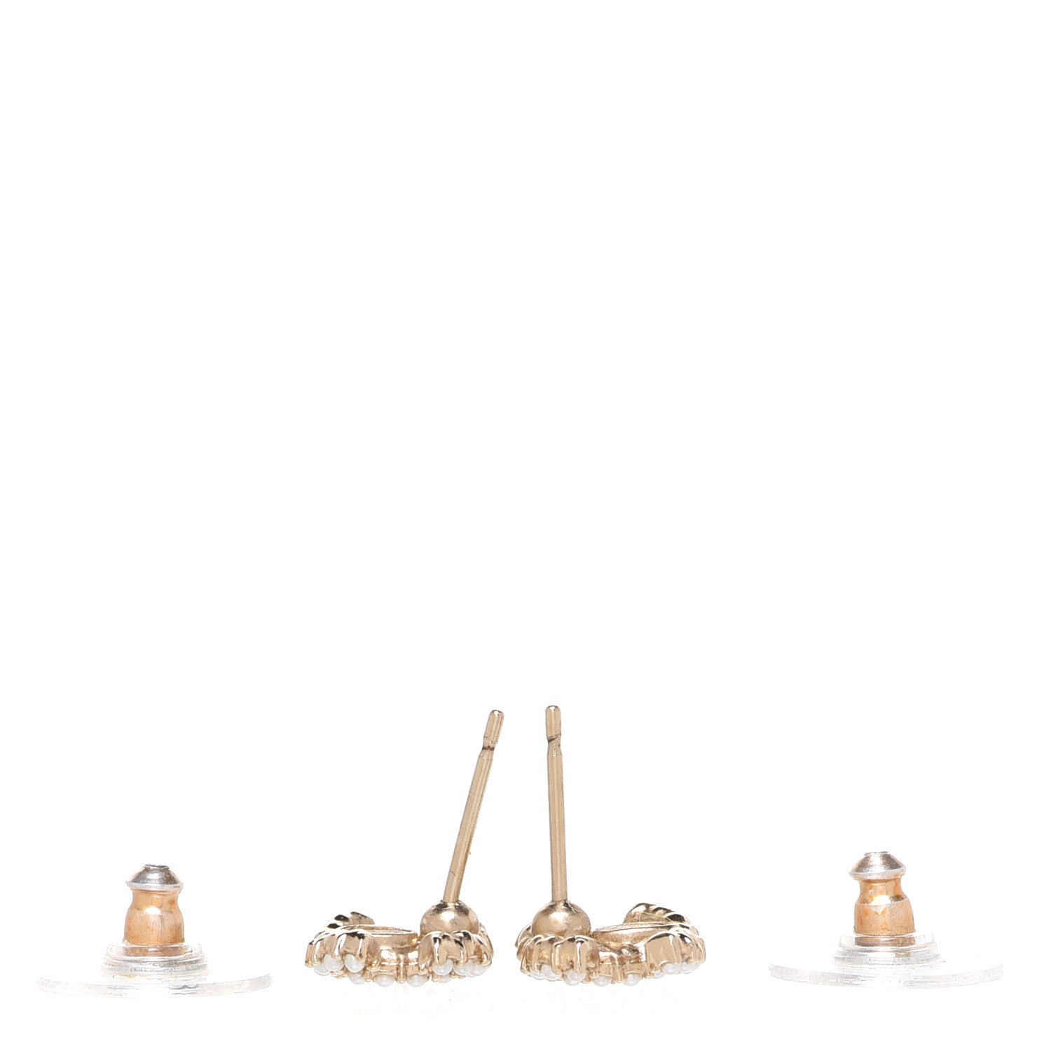 Chanel Pearl CC Earrings Gold 4 of 5