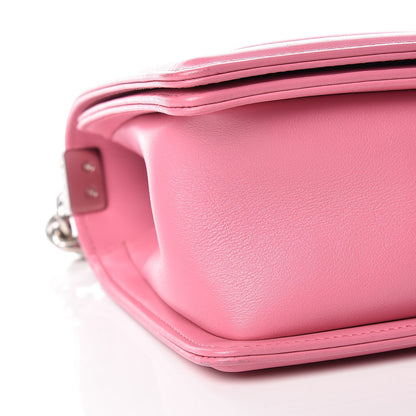 Chanel Lambskin Chevron Quilted Medium Boy Flap Pink 9 of 10