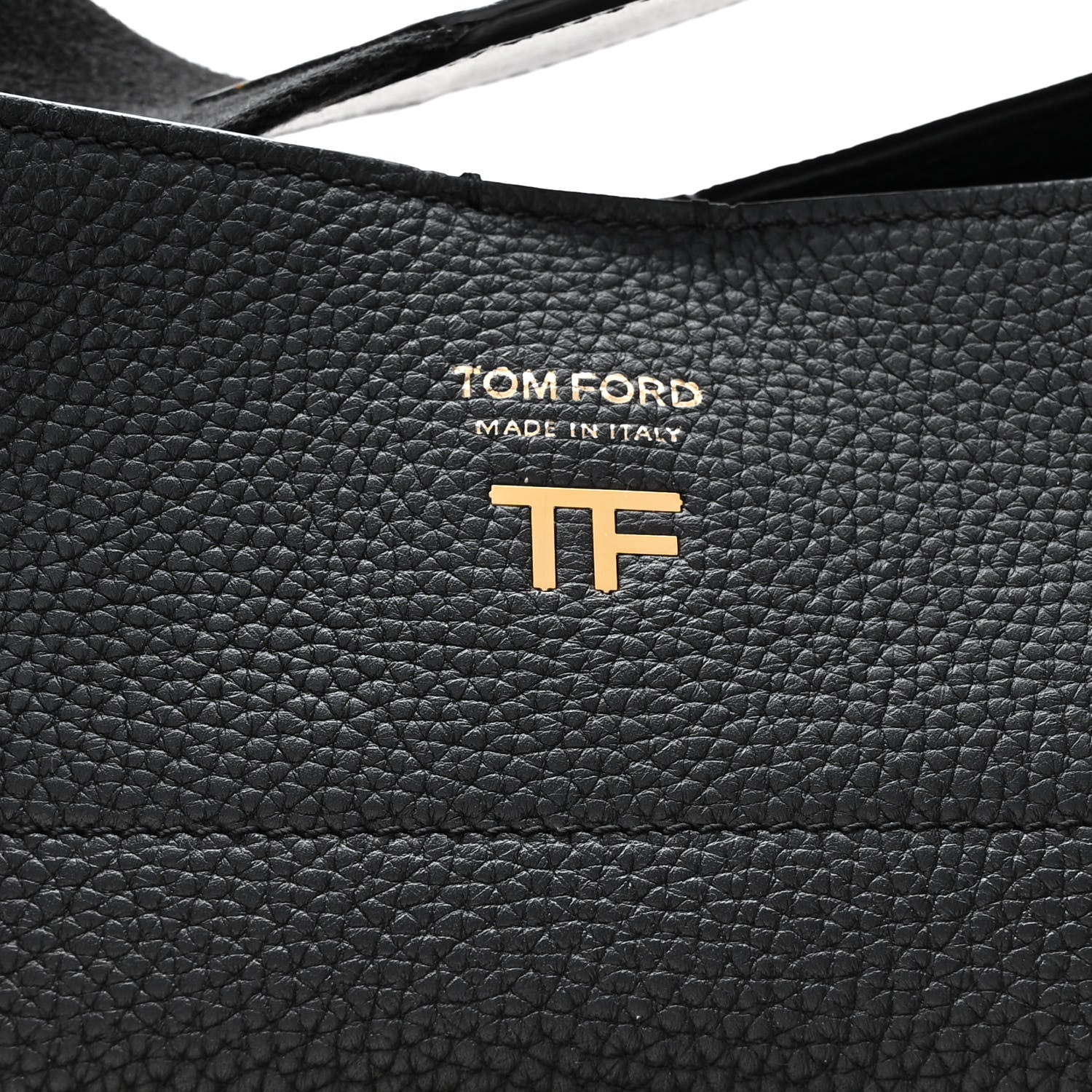 Tom Ford Calfskin Large Hollywood T Twist Tote Black 7 of 10