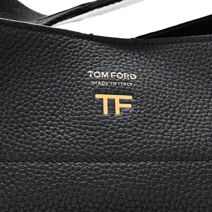 Tom Ford Calfskin Large Hollywood T Twist Tote Black 7 of 10