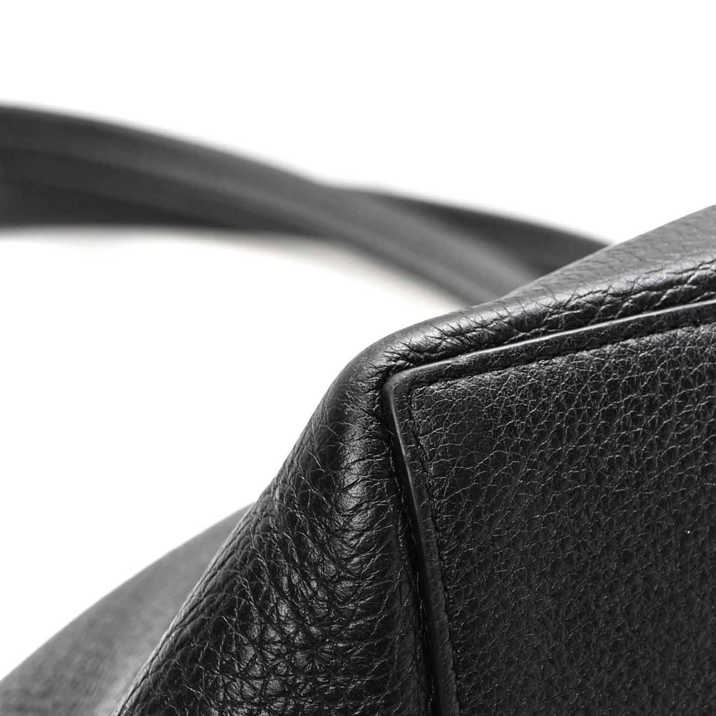 Grained Calfskin Park Tote Three Black