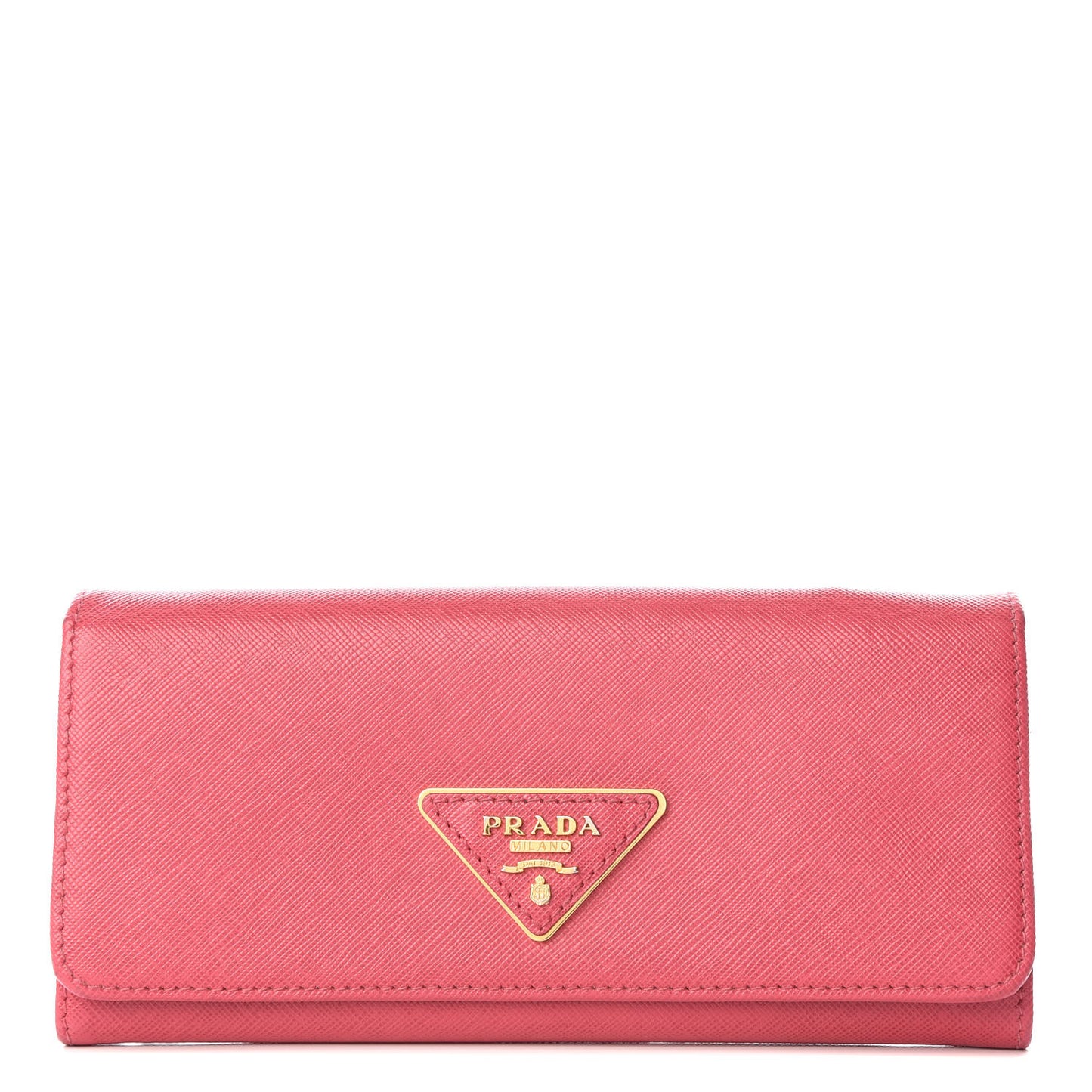 Saffiano Metal Continental Flap Wallet Peonia