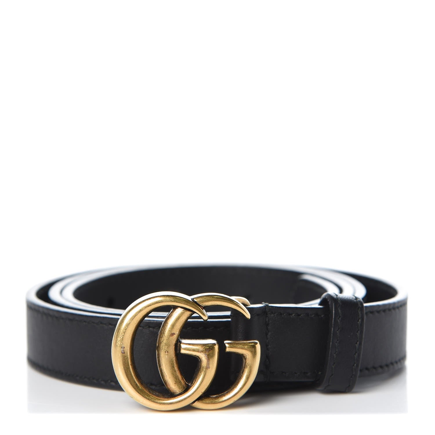 Gucci Calfskin Double G 20mm Belt 90 36 Black 1 of 6