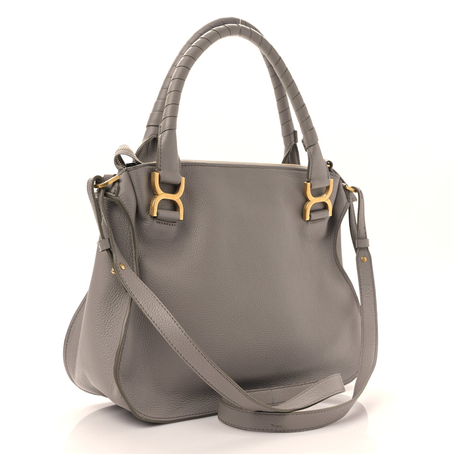 Calfskin Medium Marcie Satchel Cashmere Grey