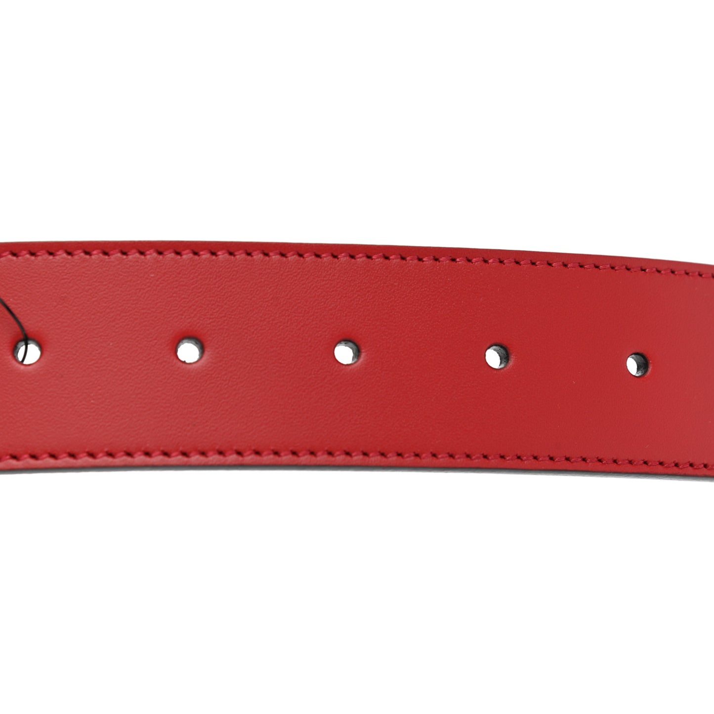 Selleria Calfskin Mens Interlocking G 37mm Belt Rosso
