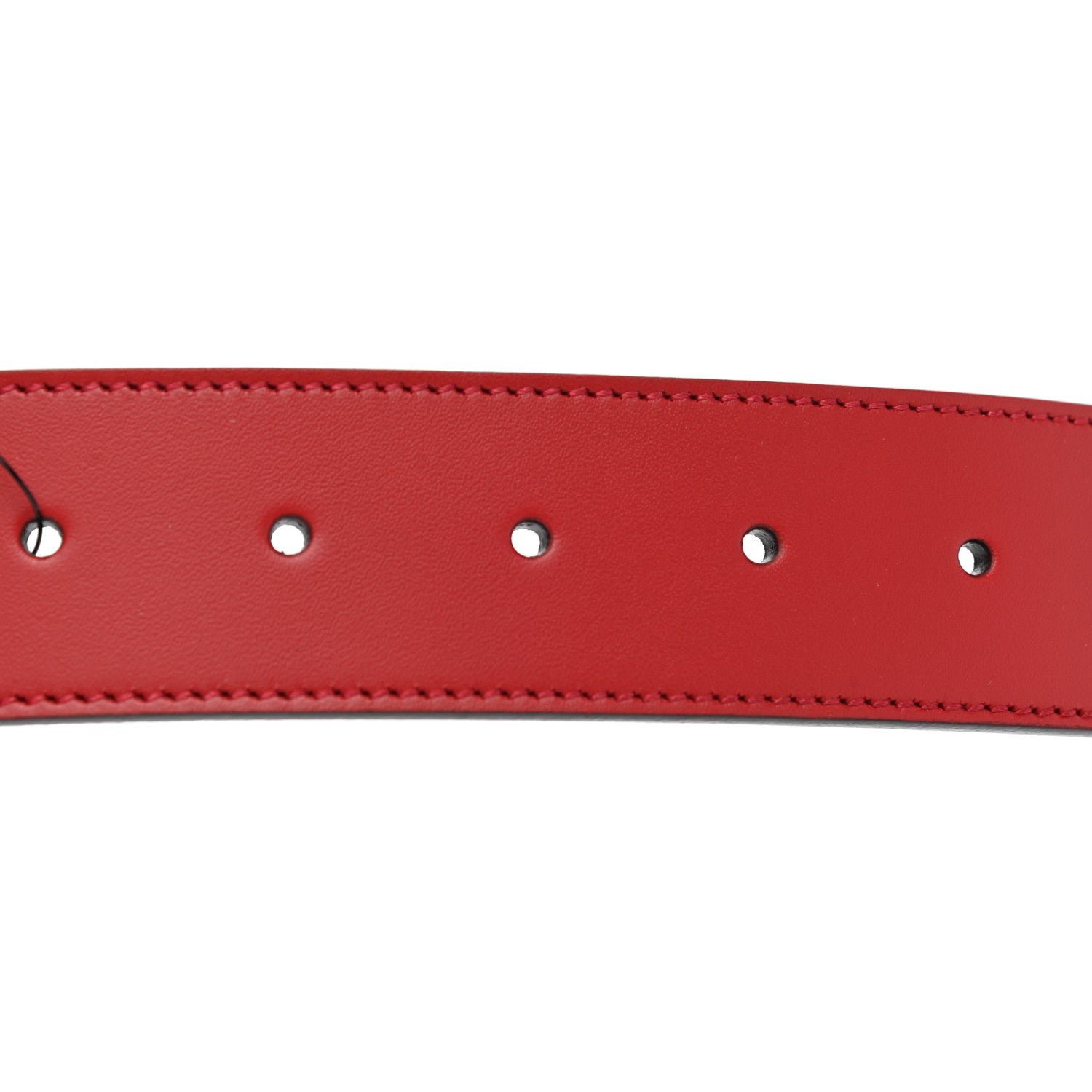 Gucci Selleria Calfskin Mens Interlocking G 37mm Belt Rosso 4 of 6