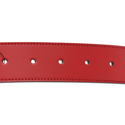 Gucci Selleria Calfskin Mens Interlocking G 37mm Belt Rosso 4 of 6