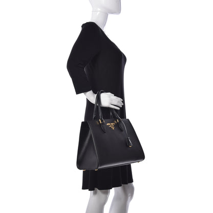 Prada Saffiano Soft Calfskin Tote Black 2 of 8