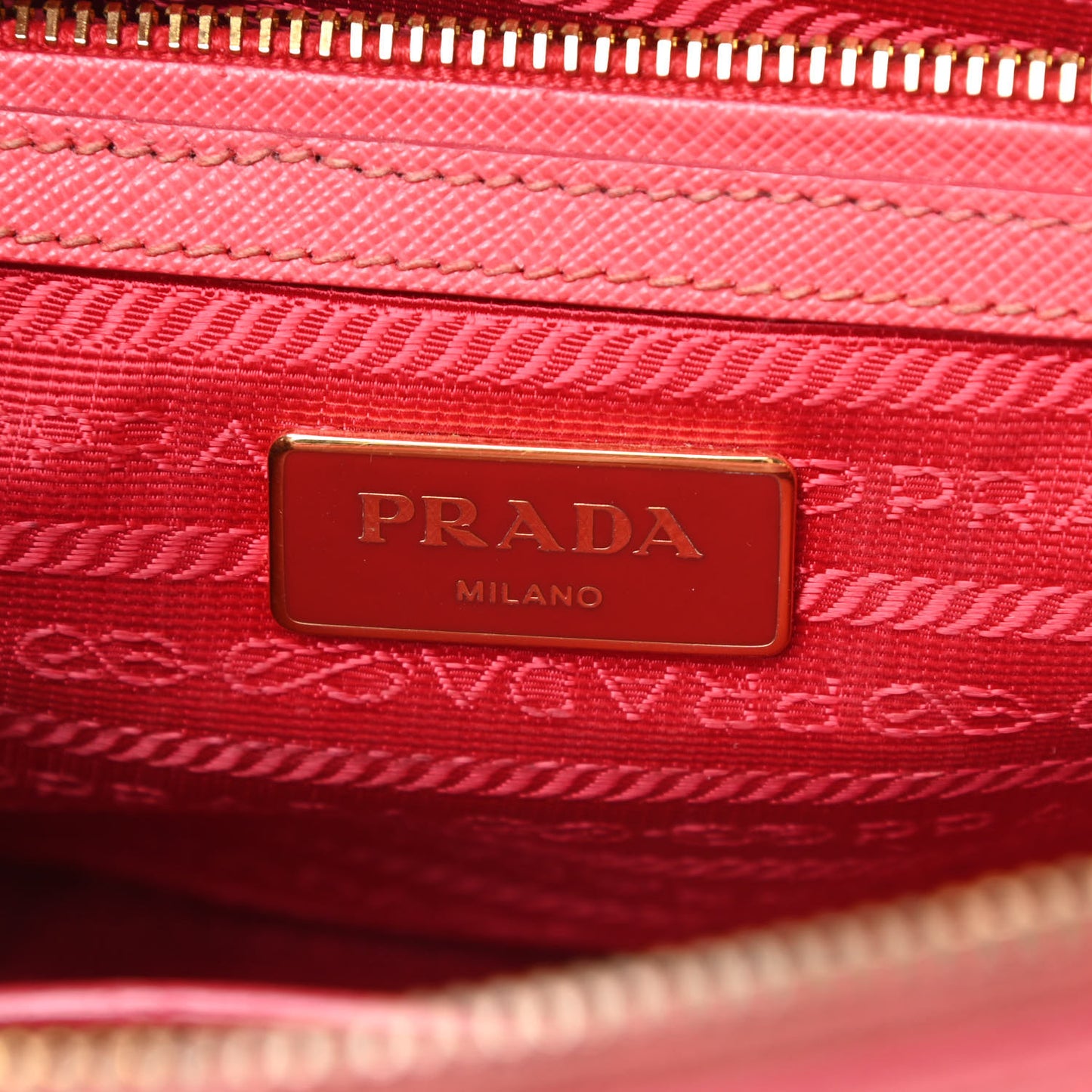 Saffiano Mini Galleria Double Zip Tote Fragola