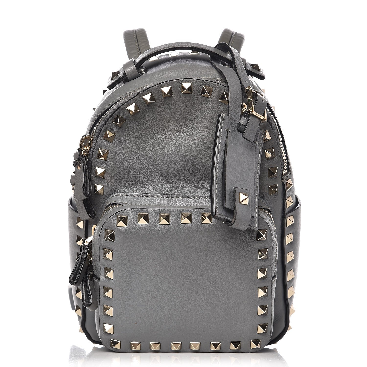 Valentino Garavani Calfskin Mini Rockstud Backpack Grey 1 of 12