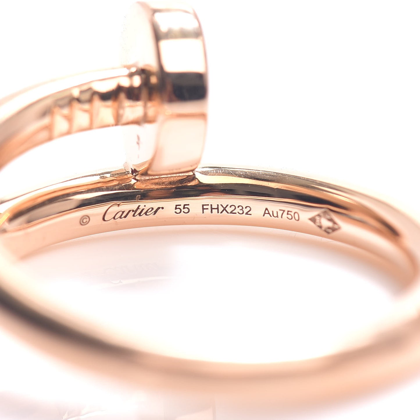 18K Pink Gold Juste Un Clou Ring 55 7.25