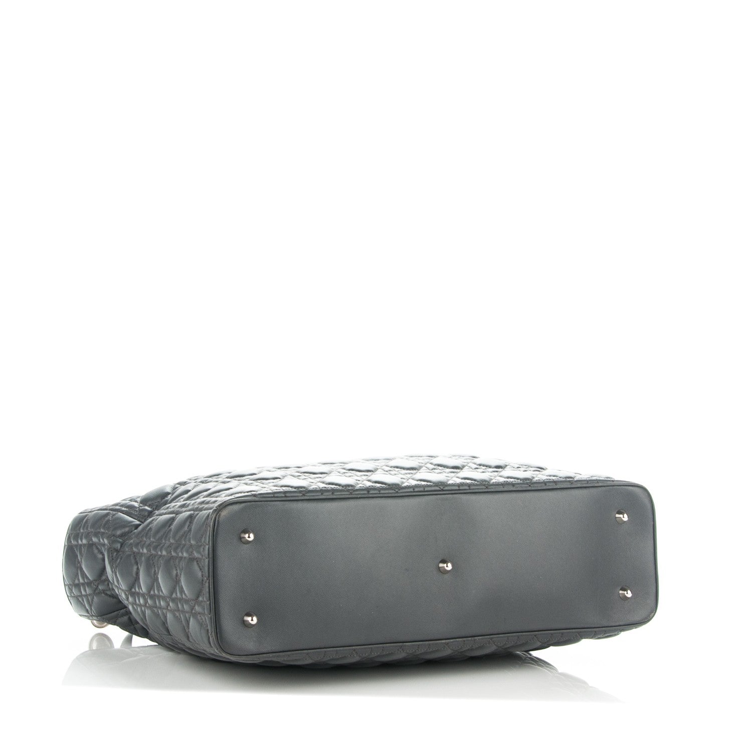 Christian Dior Lambskin Cannage Large Lady Dior Grey 4 of 11