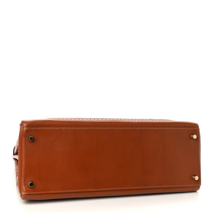 Hermes Tadelakt Ghillies Kelly Retourne 35 Fauve 4 of 12