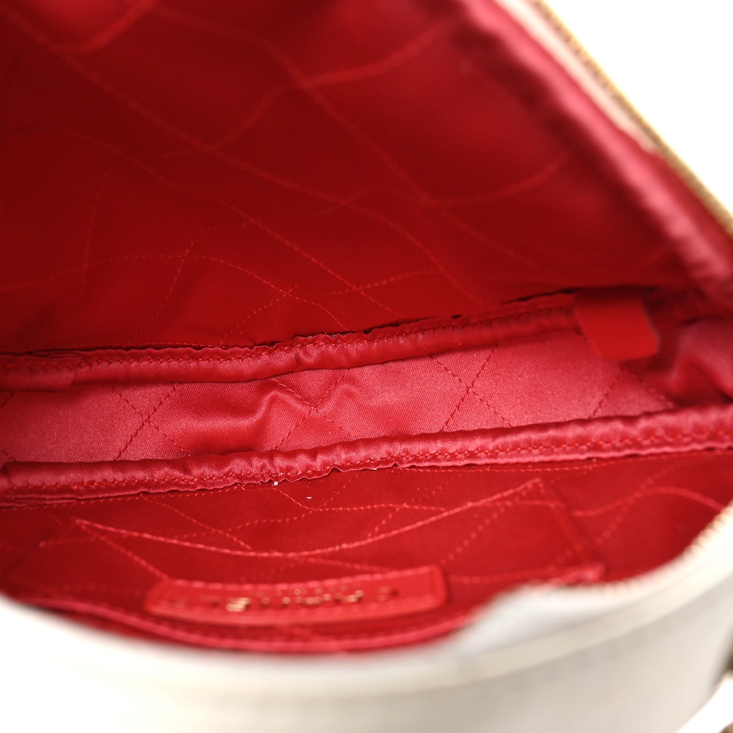 Chanel Lambskin Quilted Diamond Clutch With Chain White 5 of 10