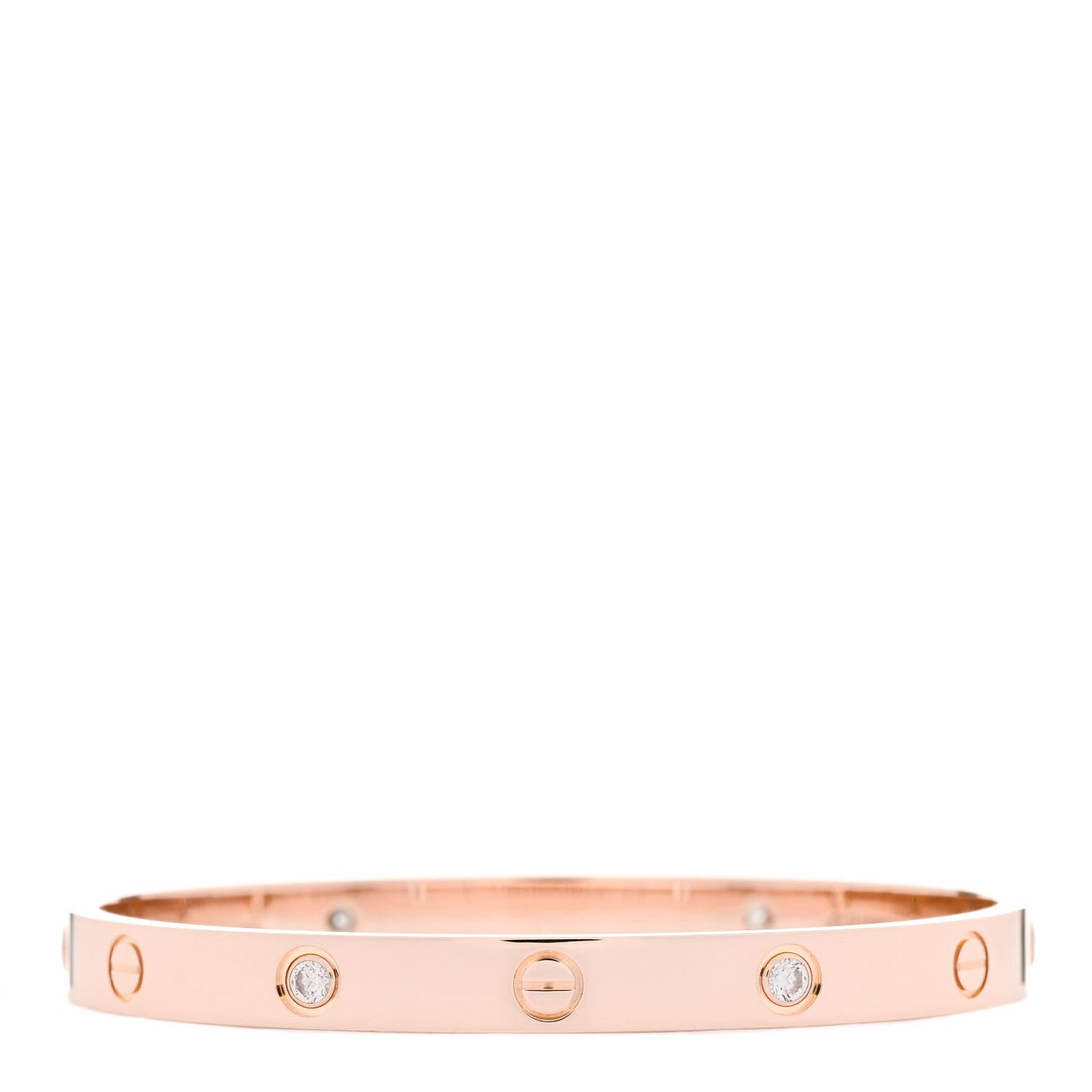 18K Pink Gold 4 Diamond LOVE Bracelet 18