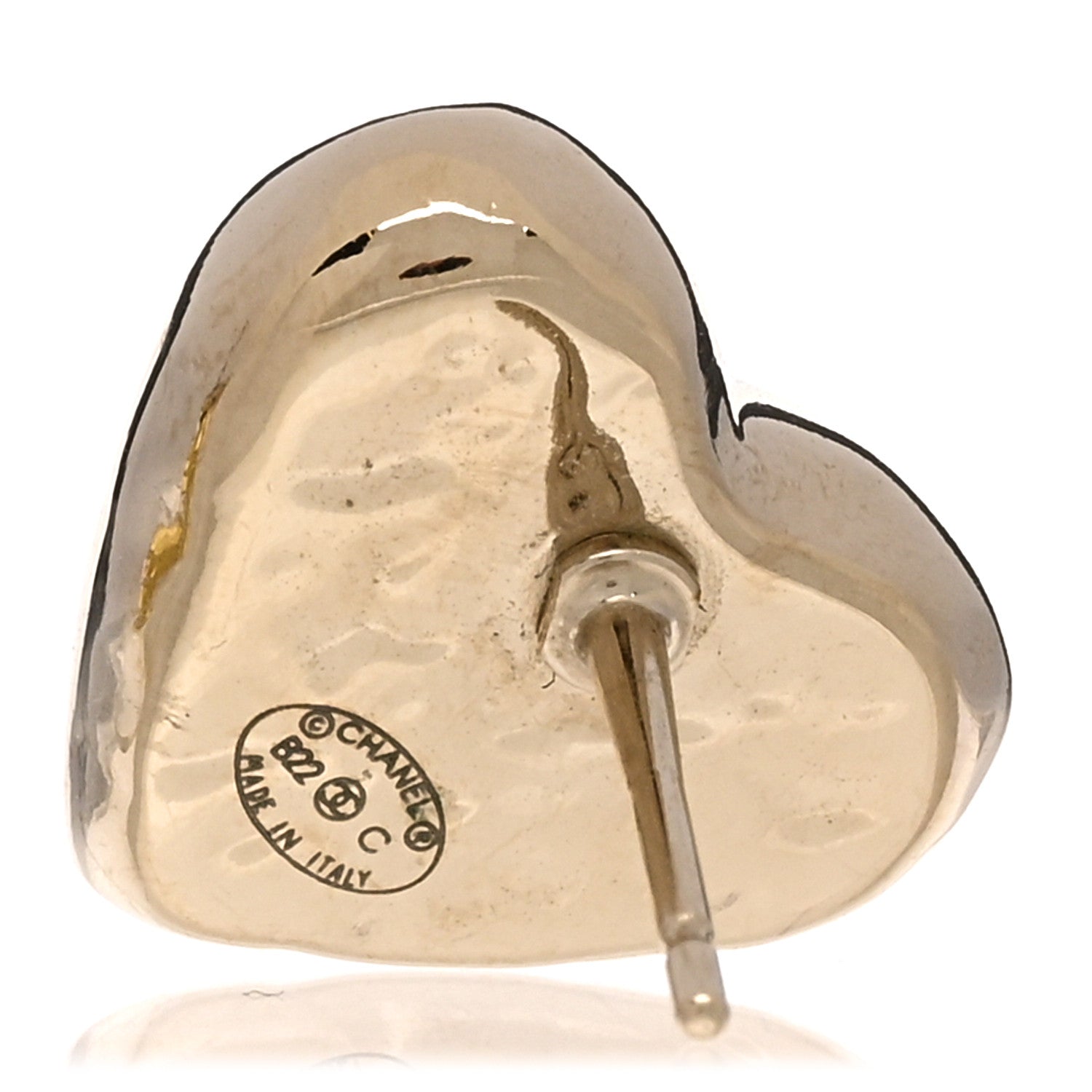 Chanel CC Heart Earrings Gold 4 of 5