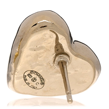 Chanel CC Heart Earrings Gold 4 of 5