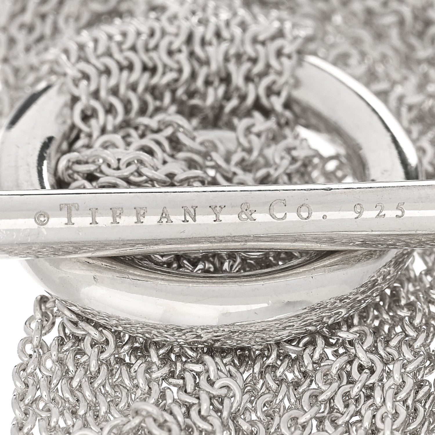 Tiffany Sterling Silver Open Heart Multi Strand Bracelet 3 of 3
