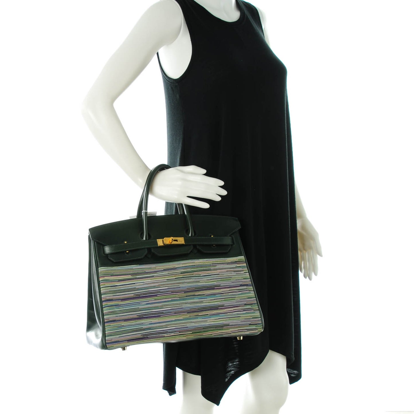 Box Vibrato Birkin 35 Vert Fonce