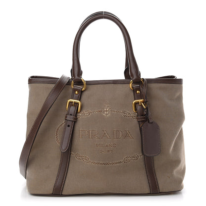 Prada Jacquard Logo Tote Moro 1 of 10