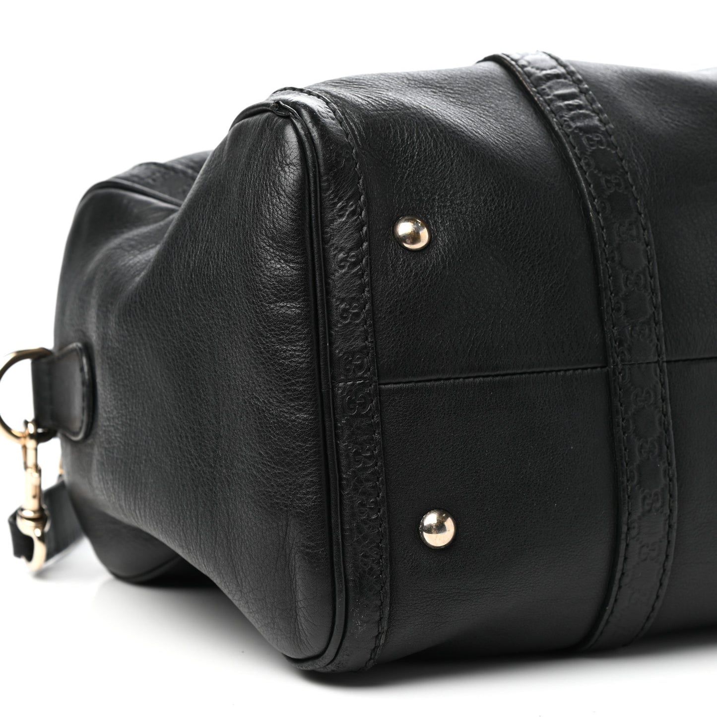 Calfskin Microguccissima Trim Medium Boston Black