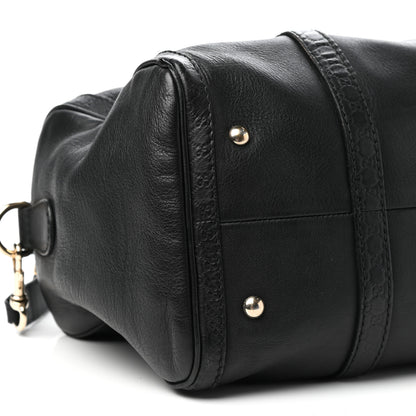 Gucci Calfskin Microguccissima Trim Medium Boston Black 10 of 12