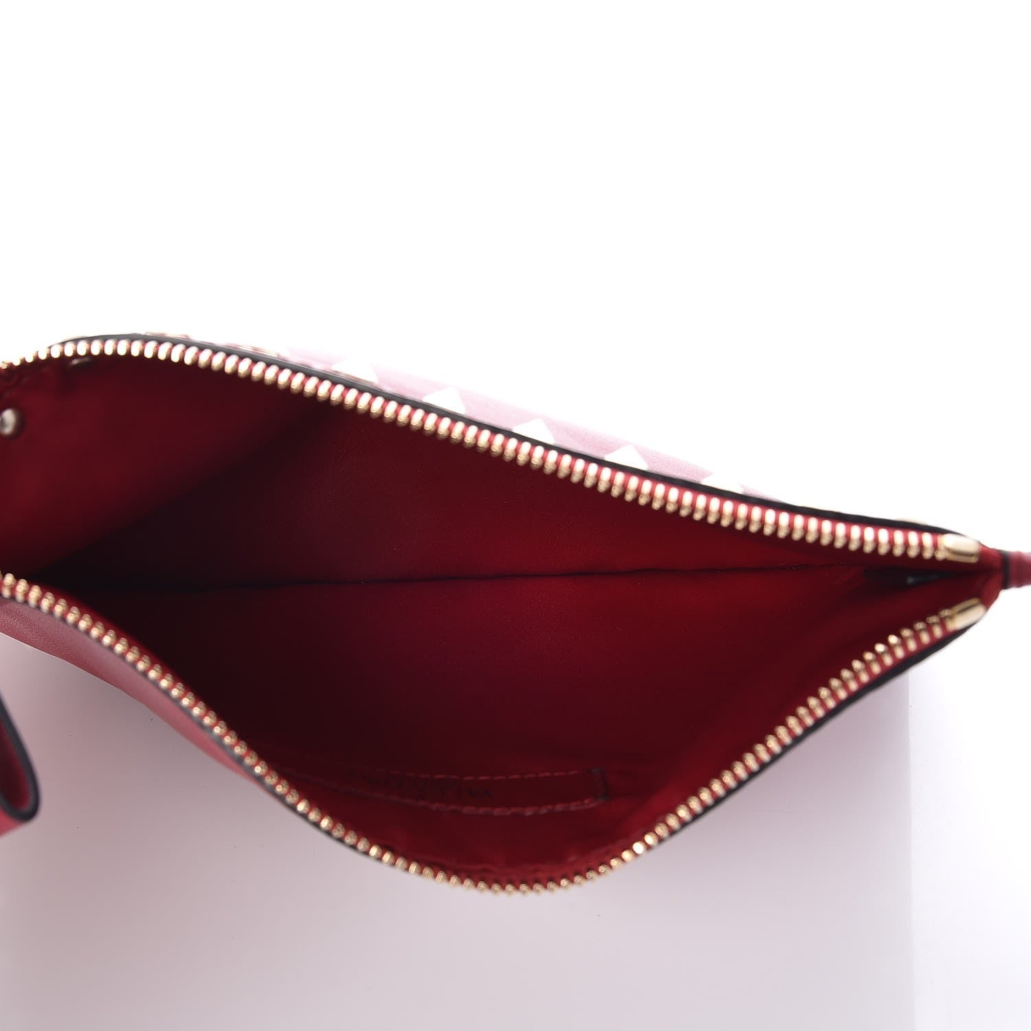 Valentino Garavani Vitello Medium Rockstud Zip Pouch Scarlet 5 of 7