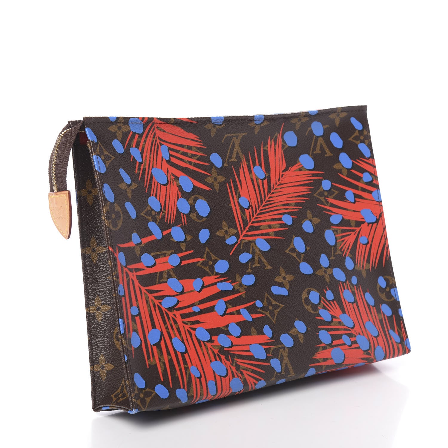 Louis Vuitton Monogram Jungle Dots Toiletry Pouch 26 Coquelicot Denim 3 of 7