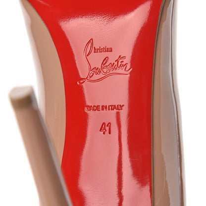 Christian Louboutin Patent Pigalle 100 Pumps 41 Nude 6 of 9