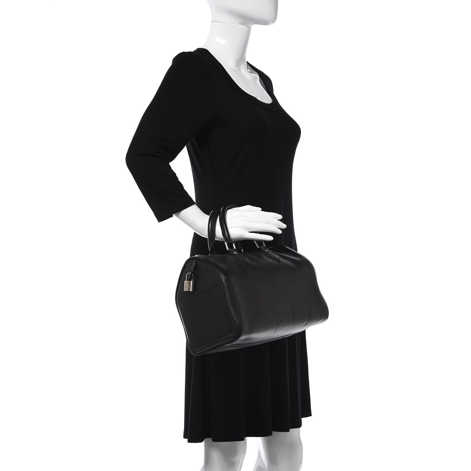 Louis Vuitton Epi Speedy 25 Black 2 of 10