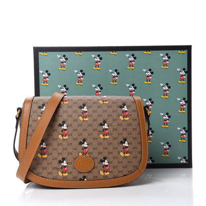 Gucci X DISNEY Mini Vintage GG Supreme Monogram Mickey Mouse Small Flap Messenger Bag Beige Vintage Sun Oil 11 of 11