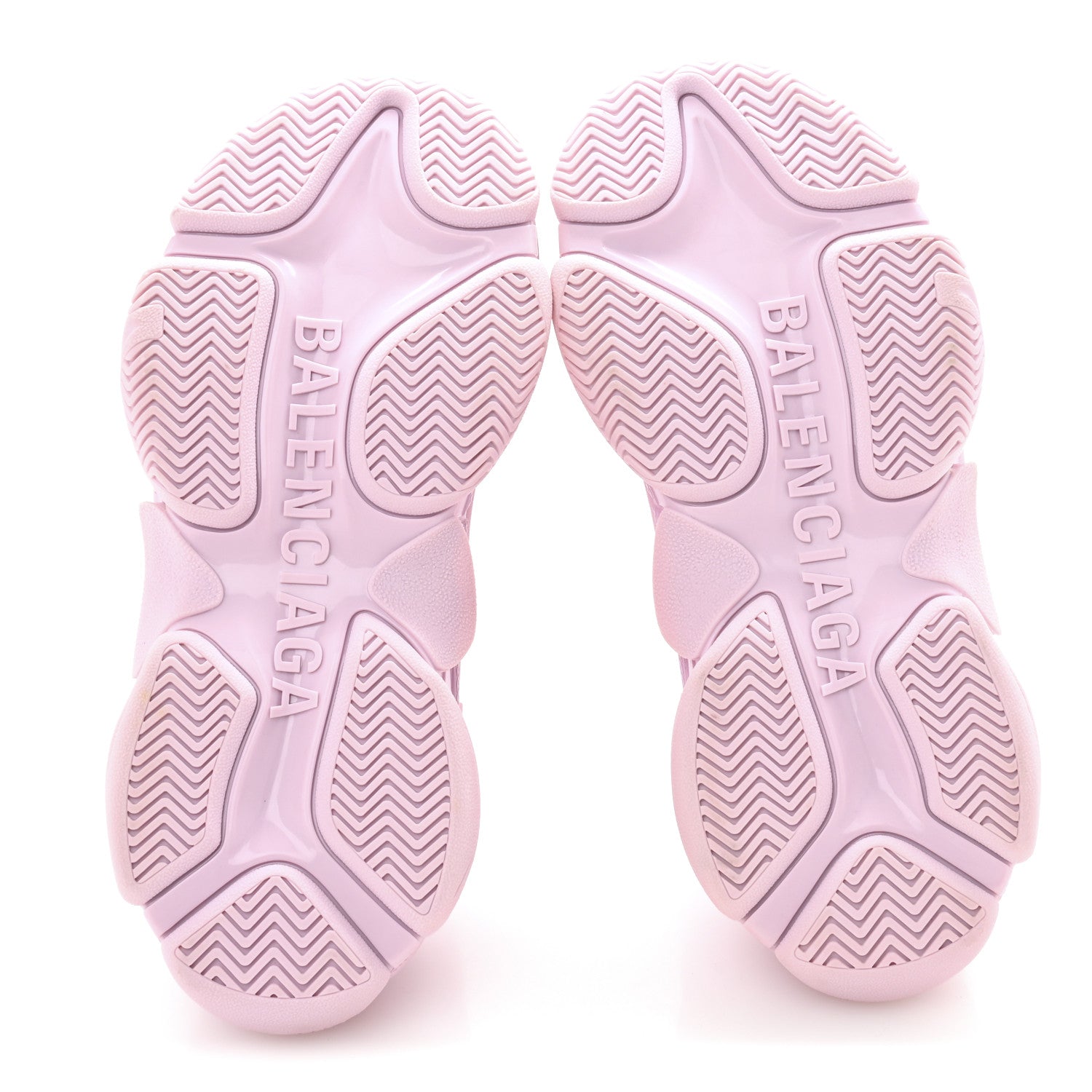 Balenciaga Technical Fabric Mesh Allover Logo Womens Triple S Sneakers 37 Pink White 6 of 9