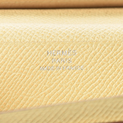 Hermes Epsom Bearn Gusset Wallet Jaune Poussin 6 of 7