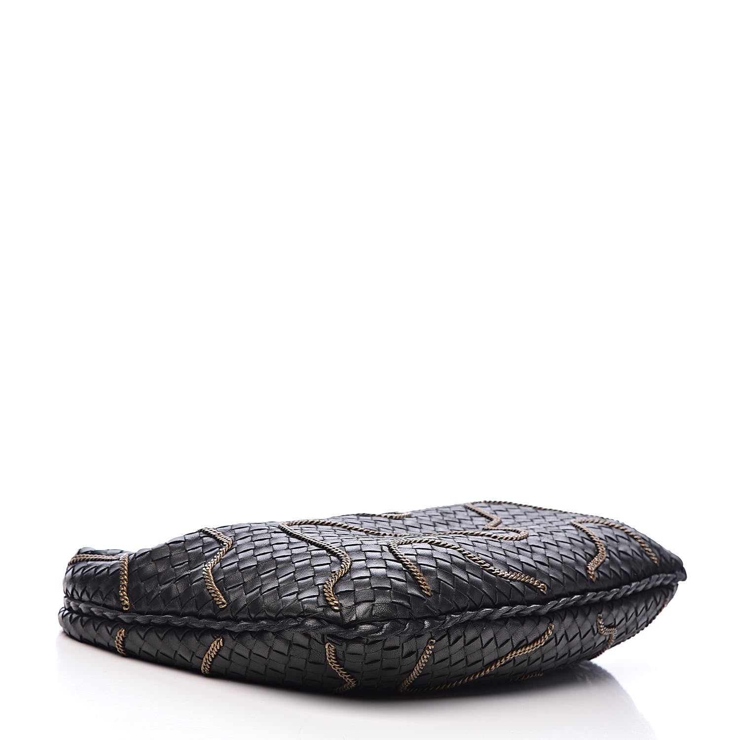 Bottega Veneta Nappa Intrecciato Medium Veneta Chain Hobo Black 4 of 12