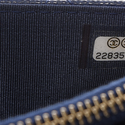 Chanel Caviar Quilted Golden Class Wallet On Chain WOC Navy 7 of 9