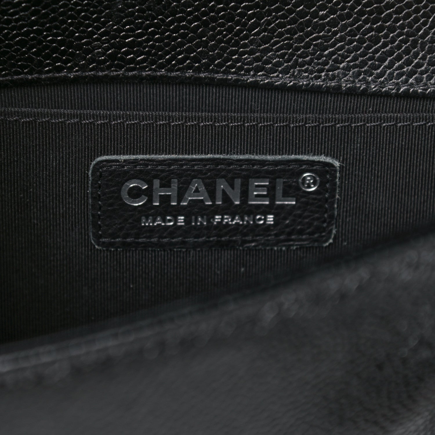 Chanel Caviar Chevron Quilted Small Boy Flap Black 6 of 10