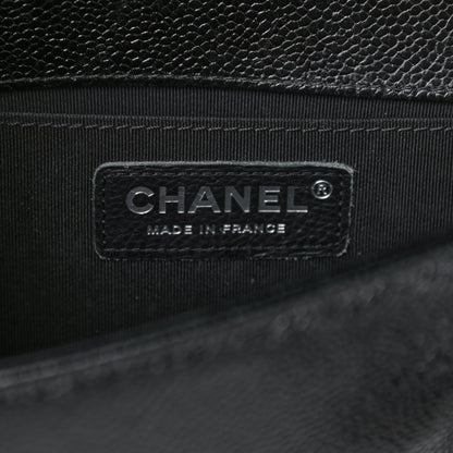Chanel Caviar Chevron Quilted Small Boy Flap Black 6 of 10