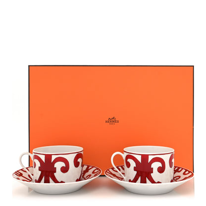 Hermes Porcelain Balcon du Guadalquivir Tea Cup and Saucer Set of 2 11 of 11