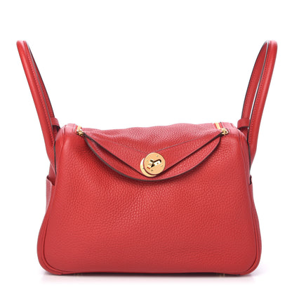 Hermes Taurillon Clemence Lindy 26 Rouge Casaque 1 of 10