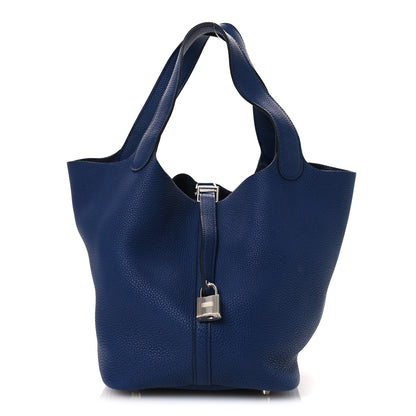 Hermes Taurillon Maurice Picotin Lock 22 MM Bleu Saphir 1 of 11