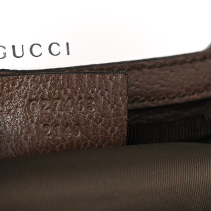 Gucci GG Supreme Monogram Textured Calfskin Web Ophidia Vanity Cosmetic Case Beige Ebony New Acero 7 of 9