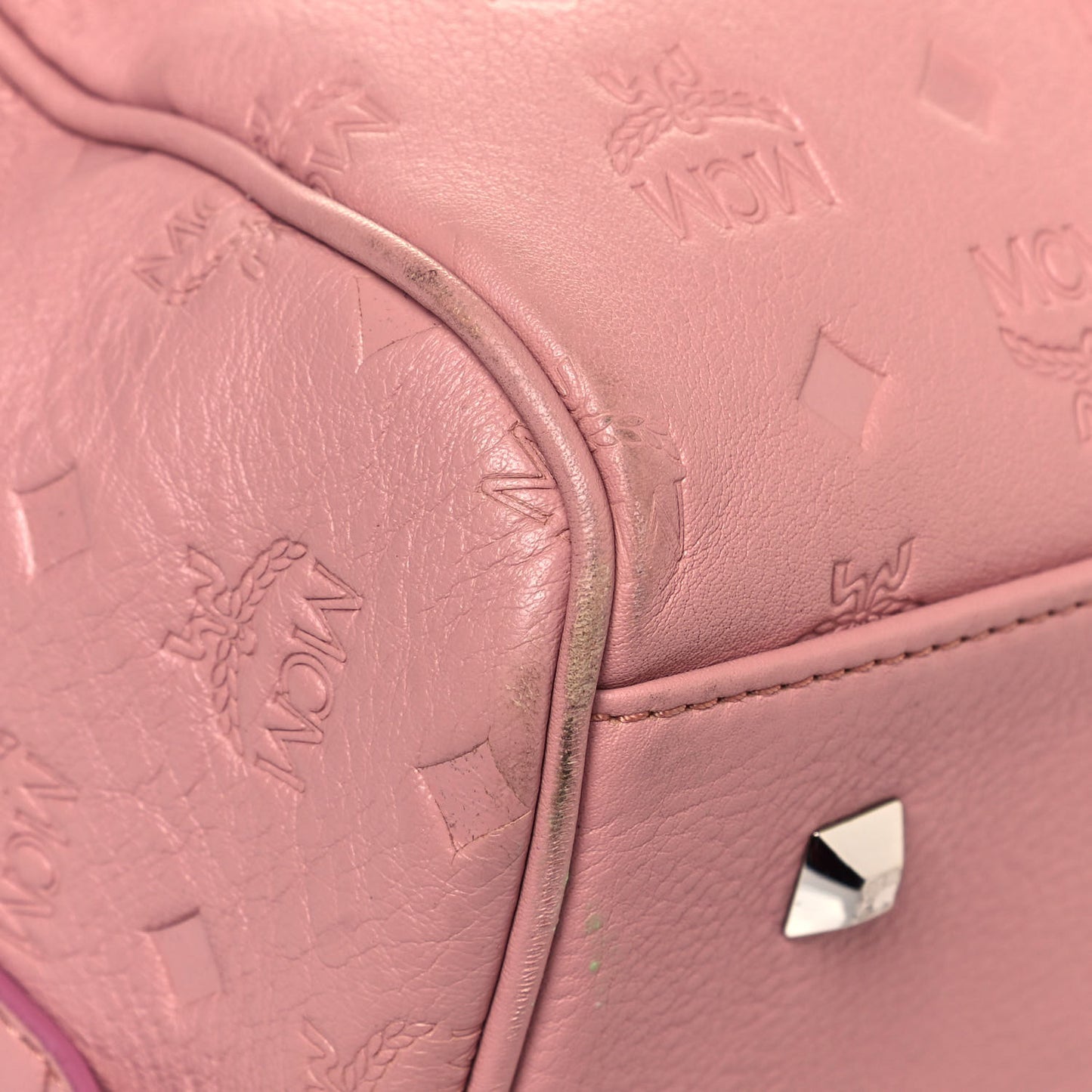 Calfskin Ottomar Monogram Duffle Bag Pink