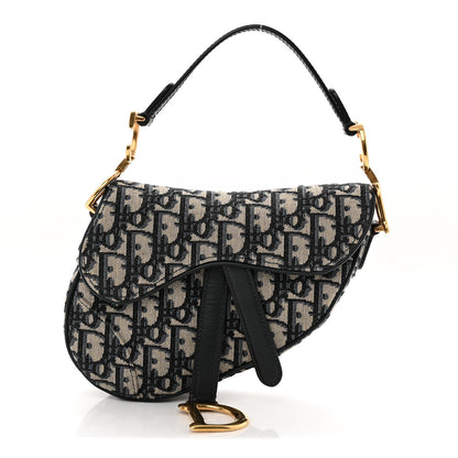 Christian Dior Oblique Mini Saddle Bag Blue 1 of 13
